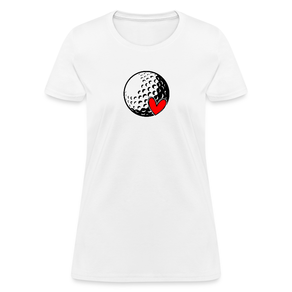 Love Golf Women's Contoured T-Shirt - white