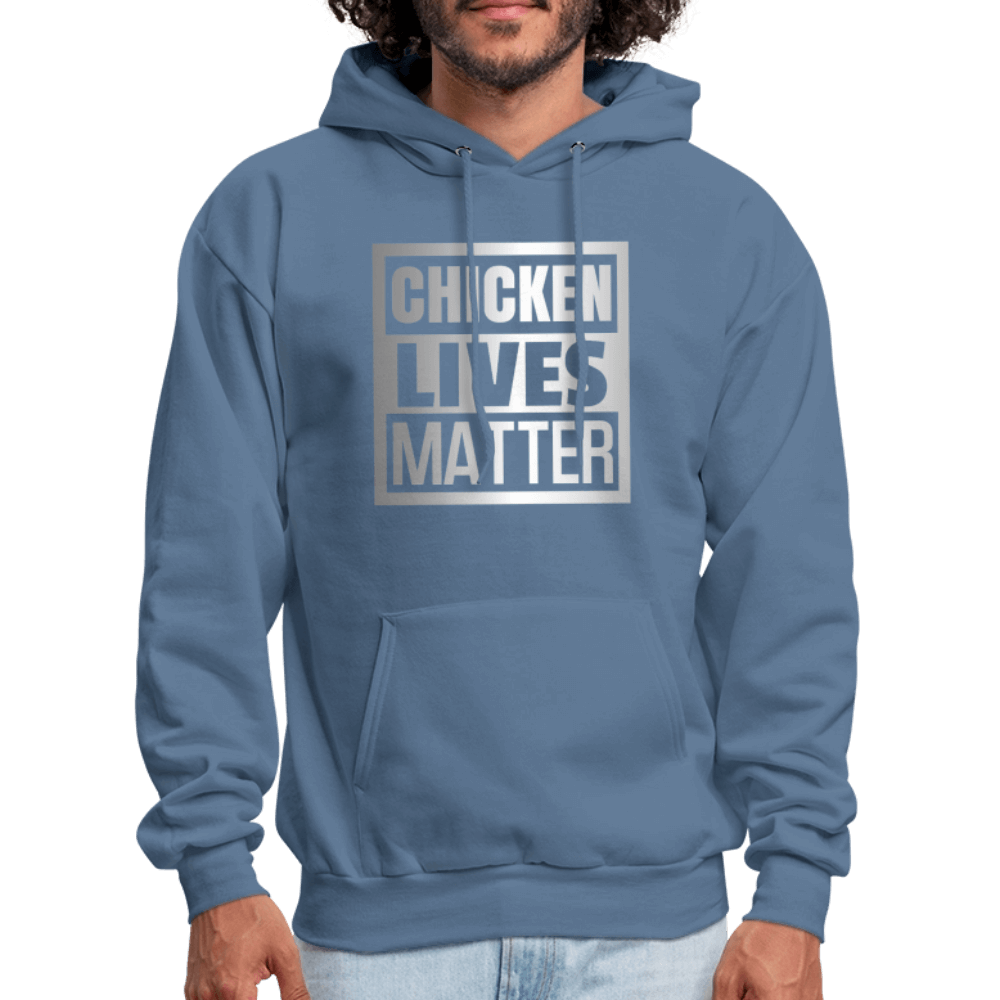 Chicken Lives Matter Hoodie - denim blue