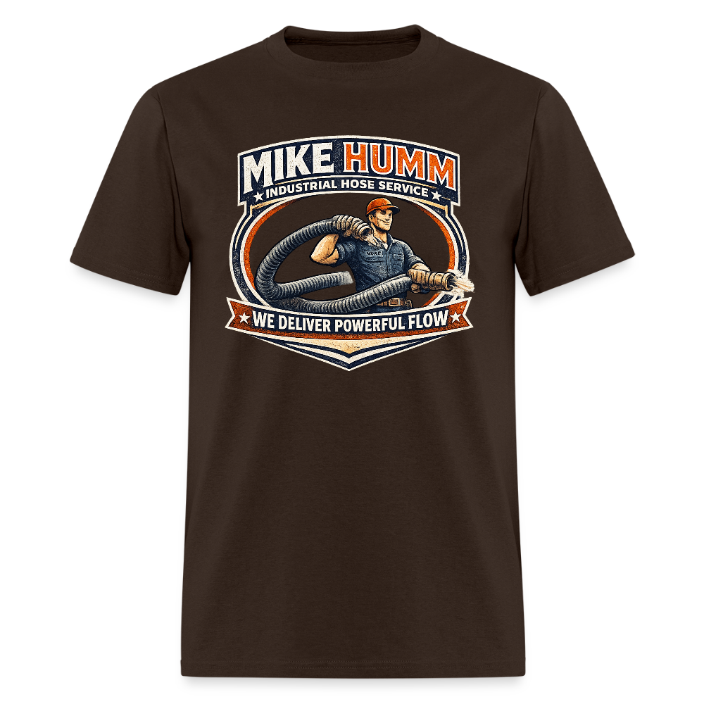 Mike Humm Industrial Hose Service Funny Adult Humor Shirt Color: white