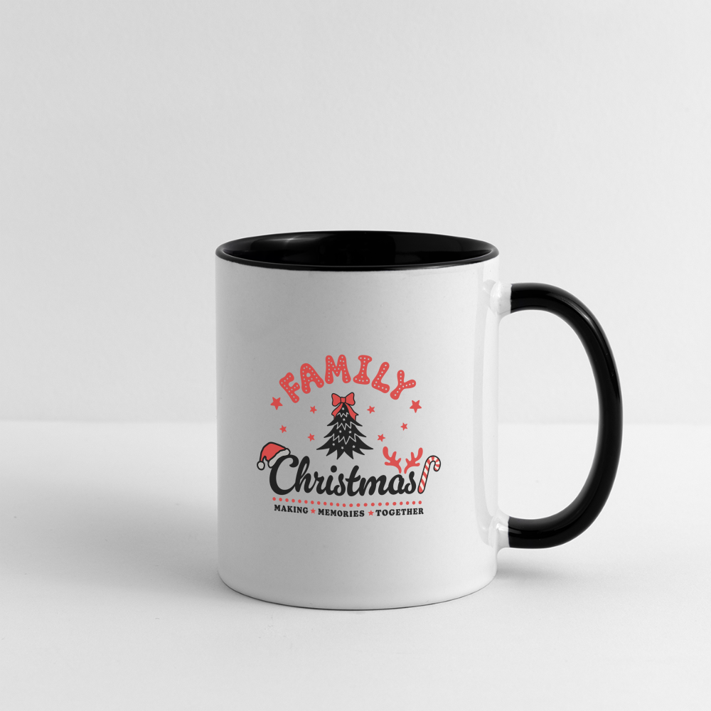 Family Christmas Making Memories Together Coffee Mug Color: white/red
