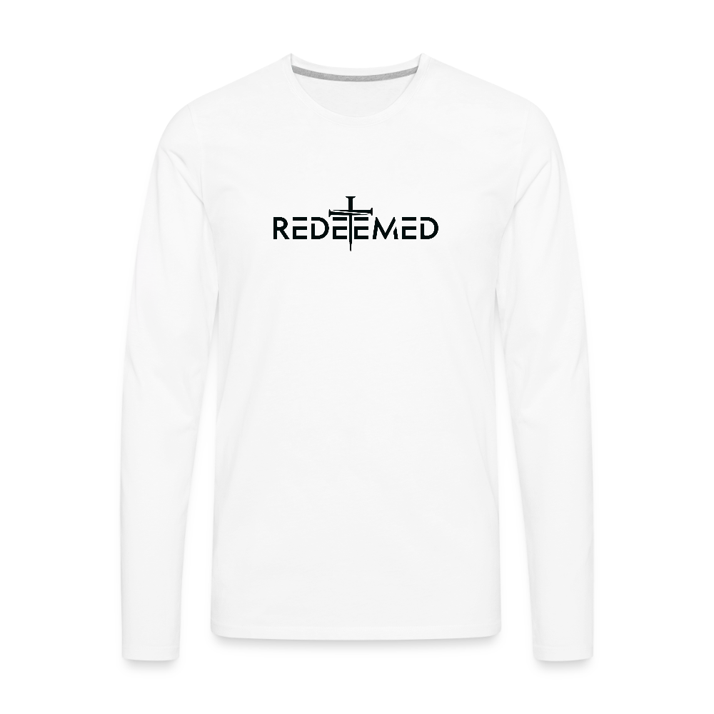 Redeemed Men's Premium Long Sleeve T-Shirt - white