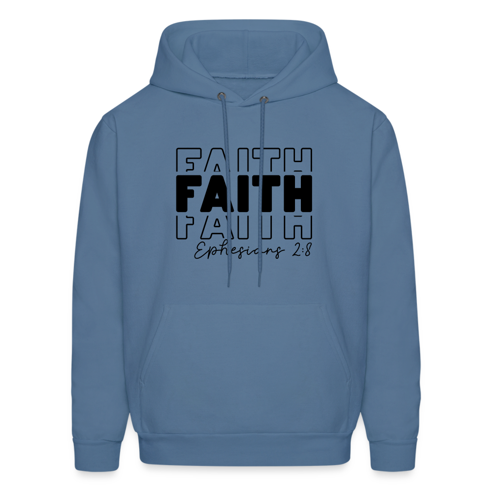 Faith Ephesians 2:8 Hoodie - denim blue