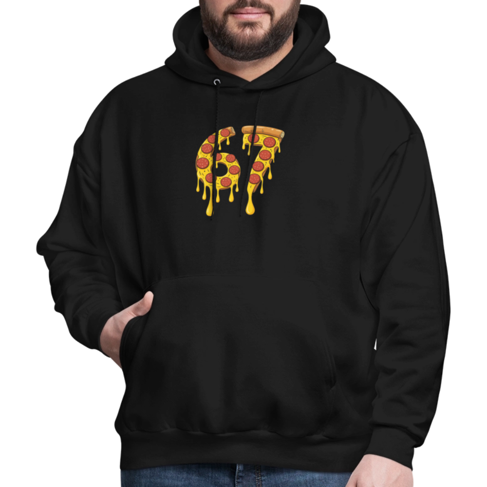 Six Seven 67 Pizza Hoodie - black