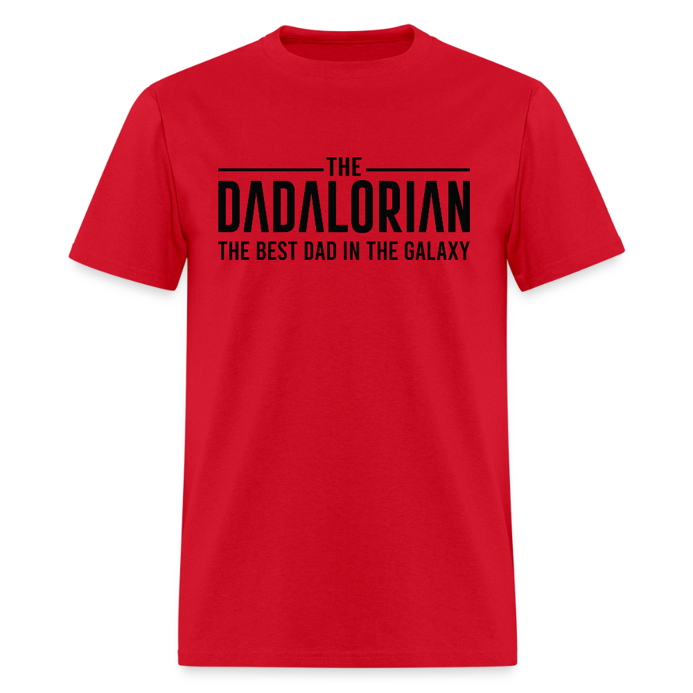 The Dadalorian The Best Dad in the Galaxy T-Shirt - red