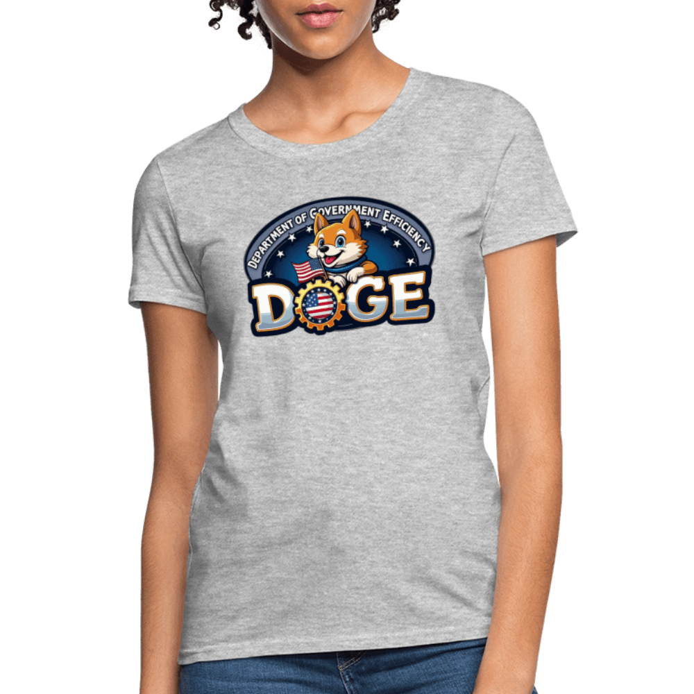 DOGE Logo (Dept of Government Efficiency) Women's Contoured T-Shirt - heather gray
