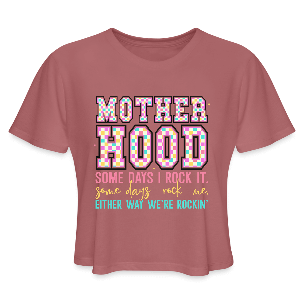 Women's Cropped Top T-Shirt - mauve