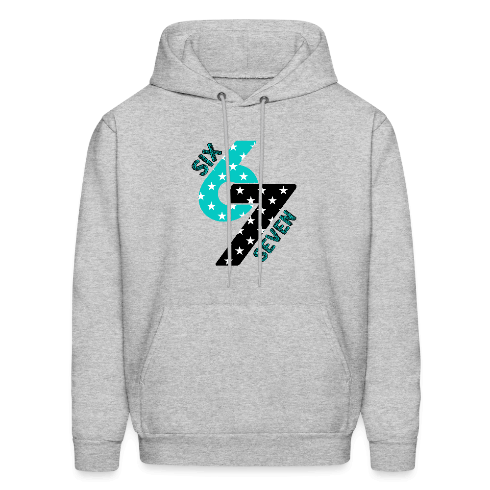 Six Seven 67 (Star) Hoodie Color: heather gray