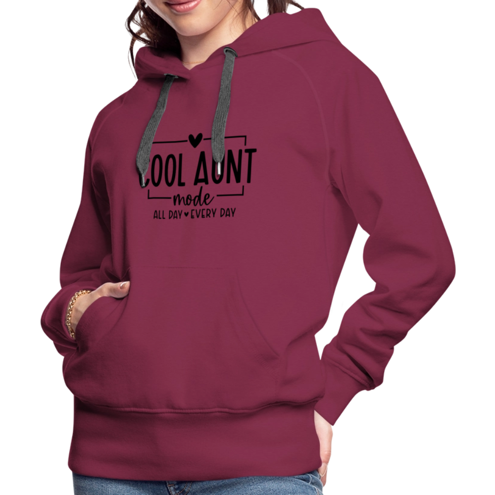 Cool Aunt Mode Women’s Premium Hoodie - burgundy