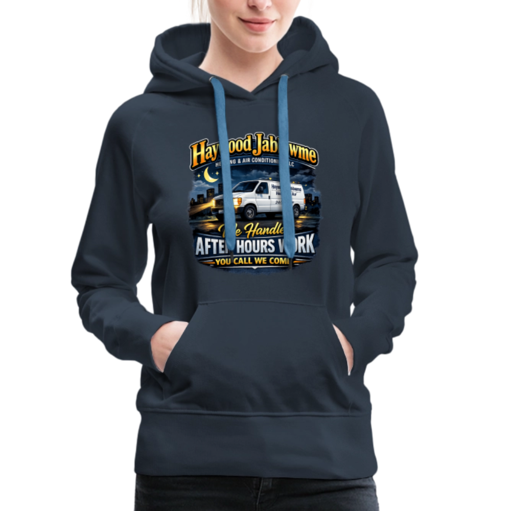 Haywood Jablowme Funny Women’s HVAC Hoodie Color: White
