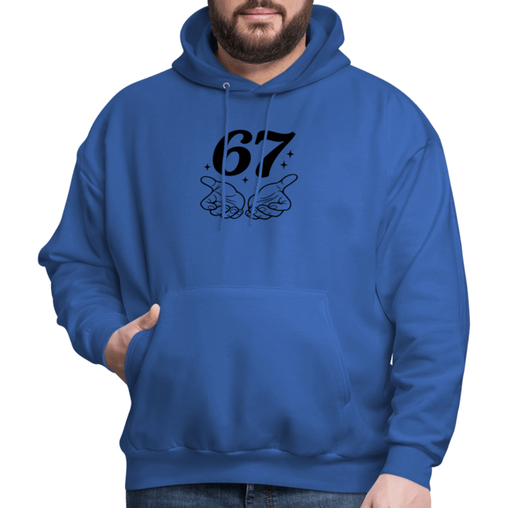 Six Seven 67 Hand Gesture Hoodie Color: heather gray
