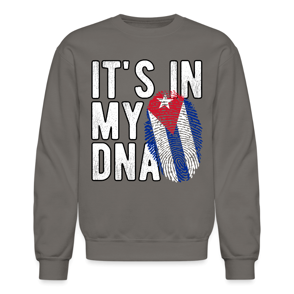 Cuban DNA Sweatshirt – Fingerprint Flag Design Color: asphalt gray