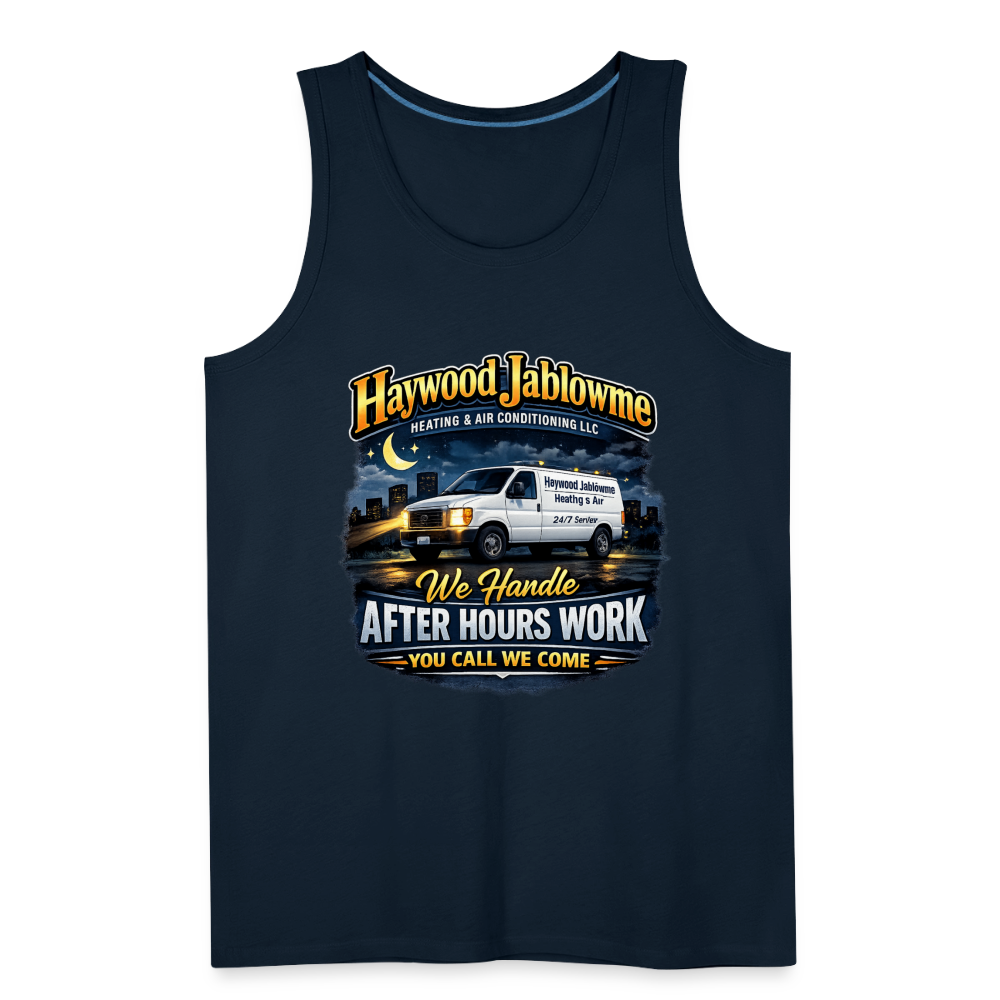 Haywood Jablowme Funny HVAC Tank Top Color: Black
