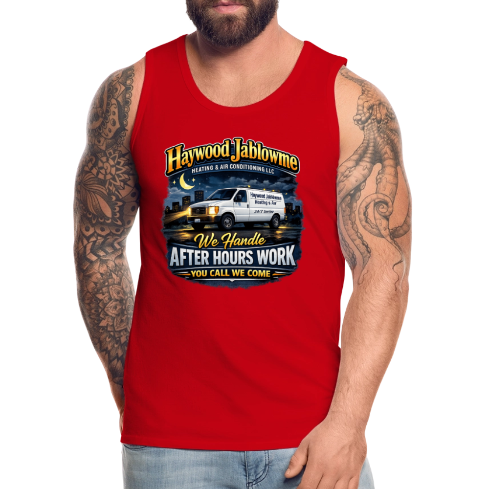 Haywood Jablowme Funny HVAC Tank Top Color: Black