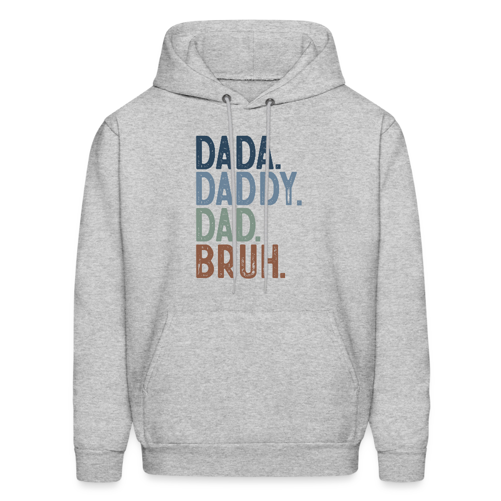 Dada Daddy Dad Bruh Hoodie - heather gray