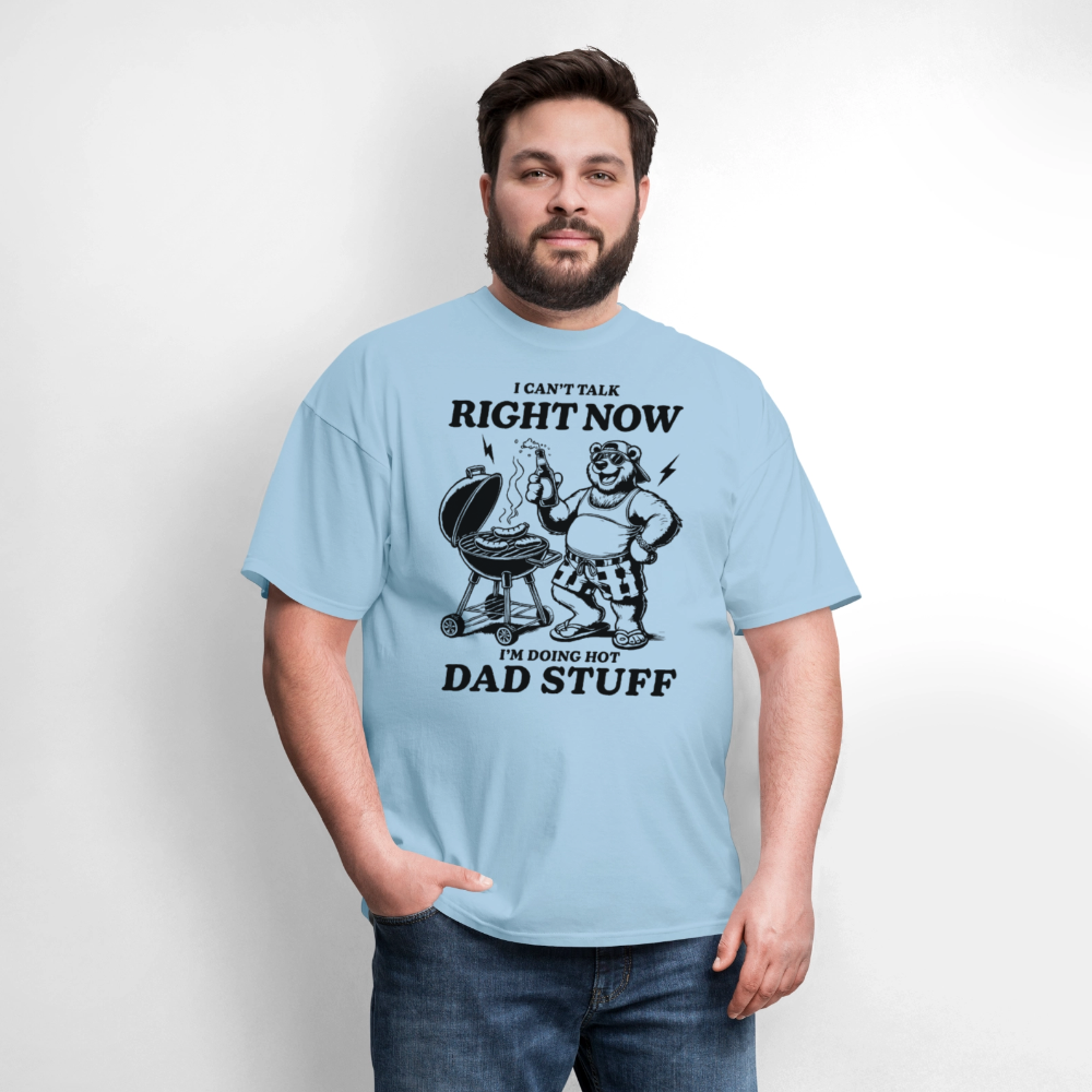 Doing Hot Dad Stuff (BBQ) T-Shirt - powder blue
