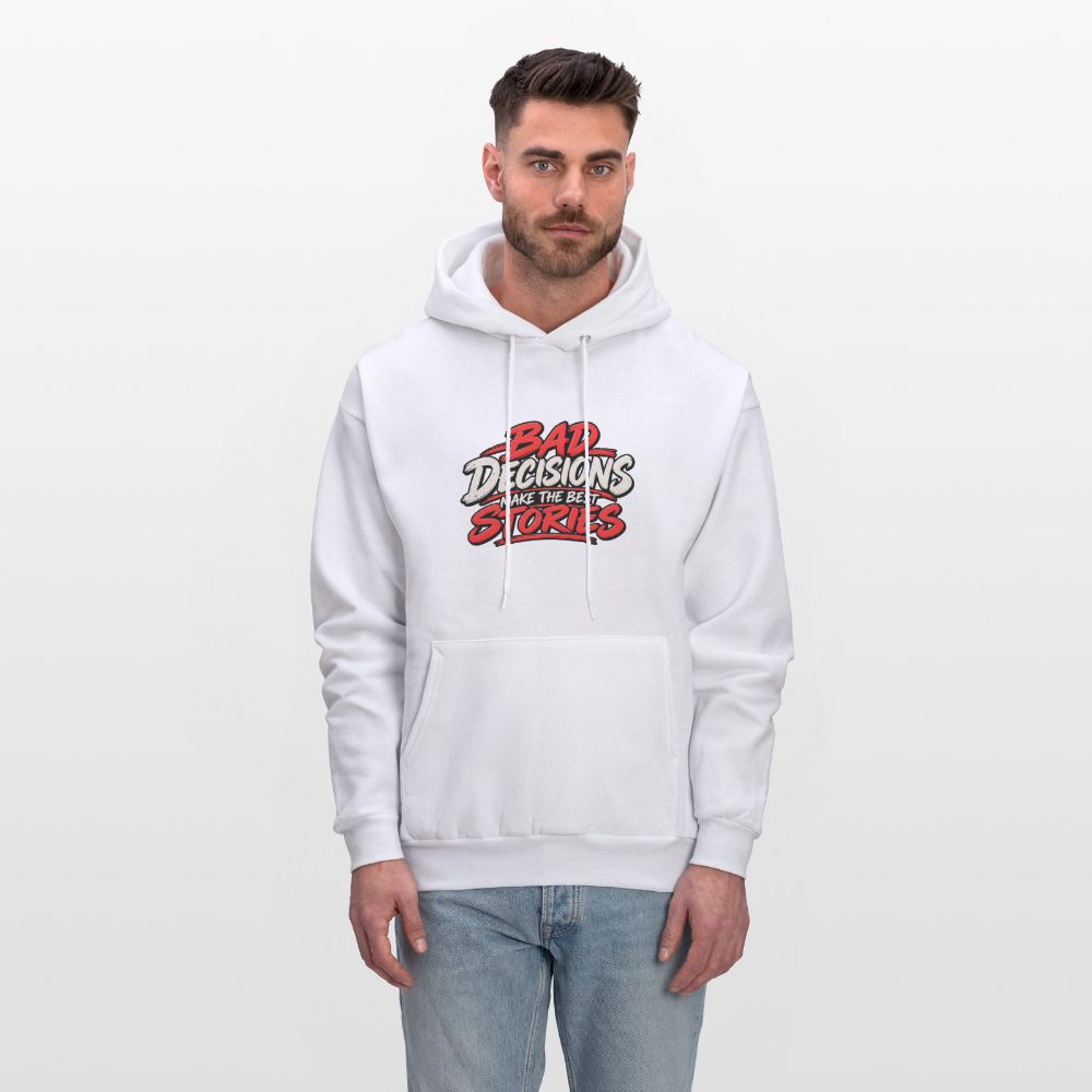 Bad Decisions Make the Best Stories Funny Hoodie Color: Navy