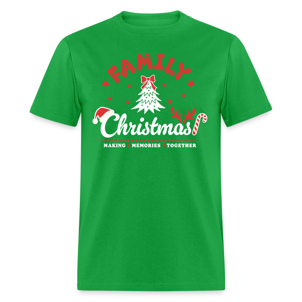 Family Christmas Making Memories Together T-Shirt - bright green