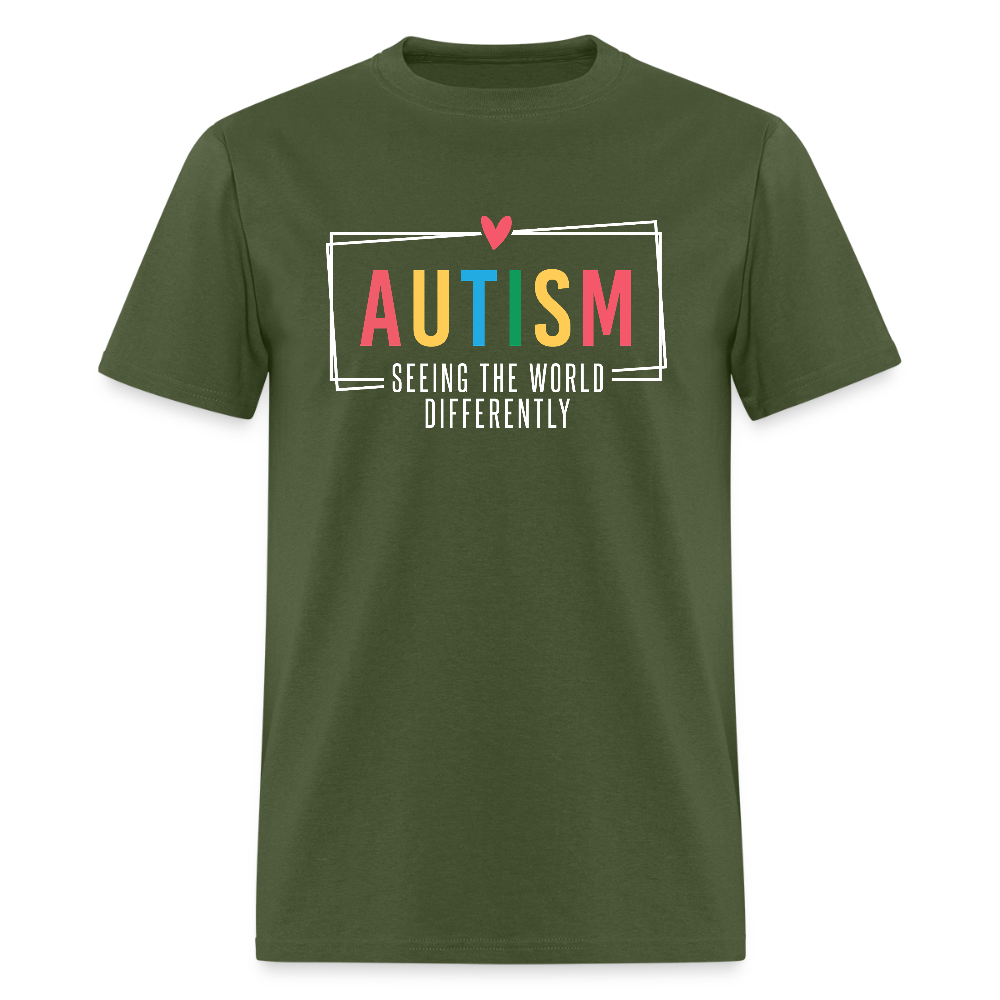 Autism - Seeing The World Differently T-Shirt - military green
