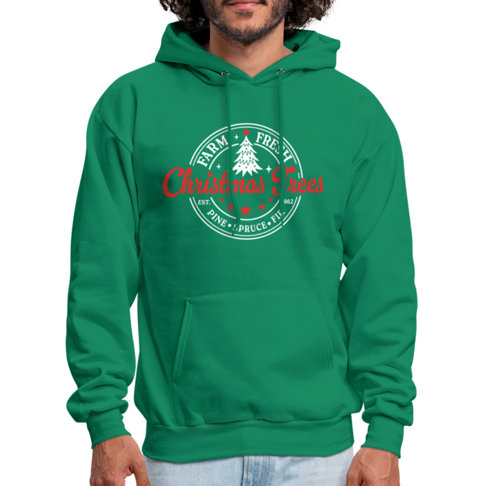 Farm Fresh Christmas Trees Hoodie - kelly green