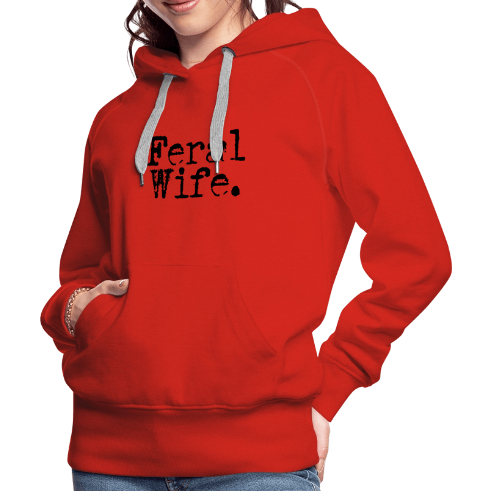 Feral Wife Women’s Premium Hoodie - red