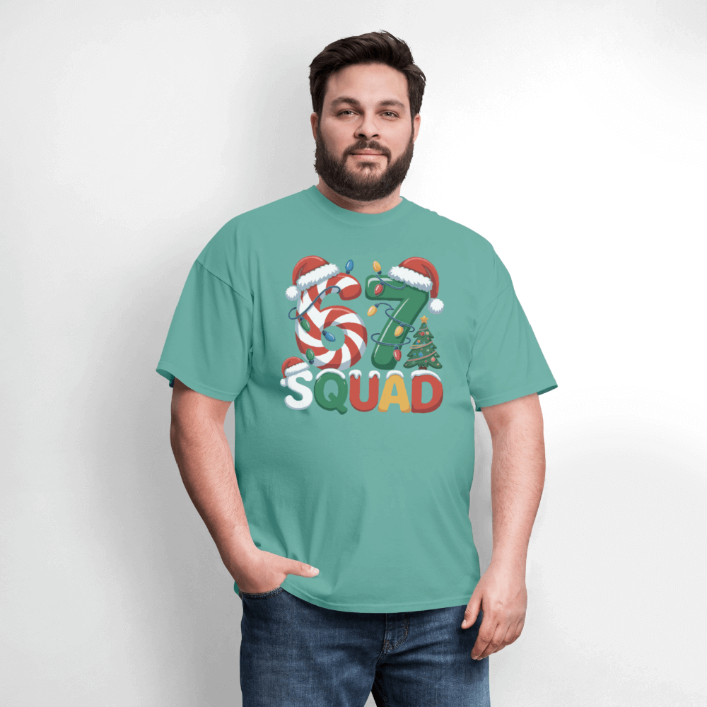 Six Seven Squad - Christmas 67 T-Shirt Color: forest green