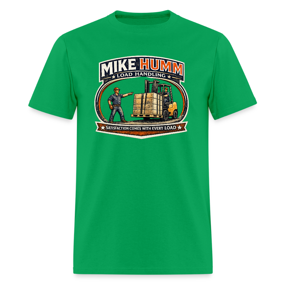 Mike Humm Load Handling T-Shirt Funny Adult Humor Tee - bright green