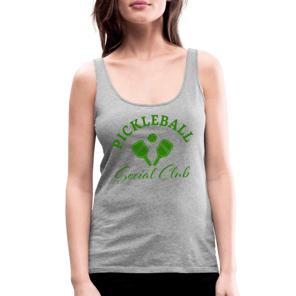 Pickleball Social Club Women’s Premium Tank Top - heather gray