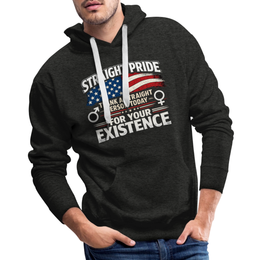 STRAIGHT PRIDE Hoodie – Thank a Straight Person Today Color: Black