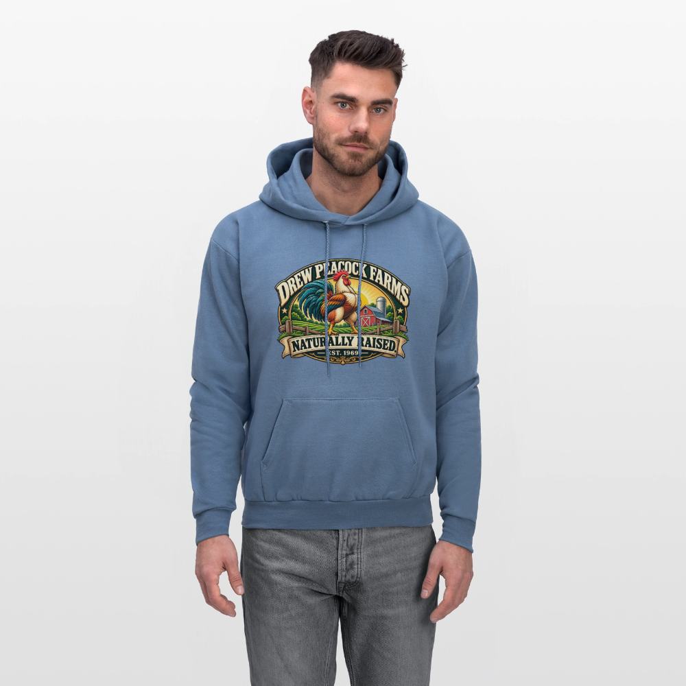 Drew Peacock Farms Hoodie - denim blue