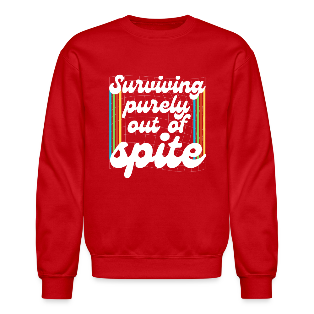 Surviving Purely Out Of Spite Sweatshirt - red