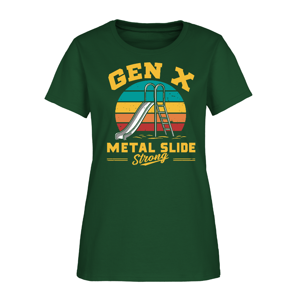 Gen-X Metal Slide Strong Women’s Tee - forest green