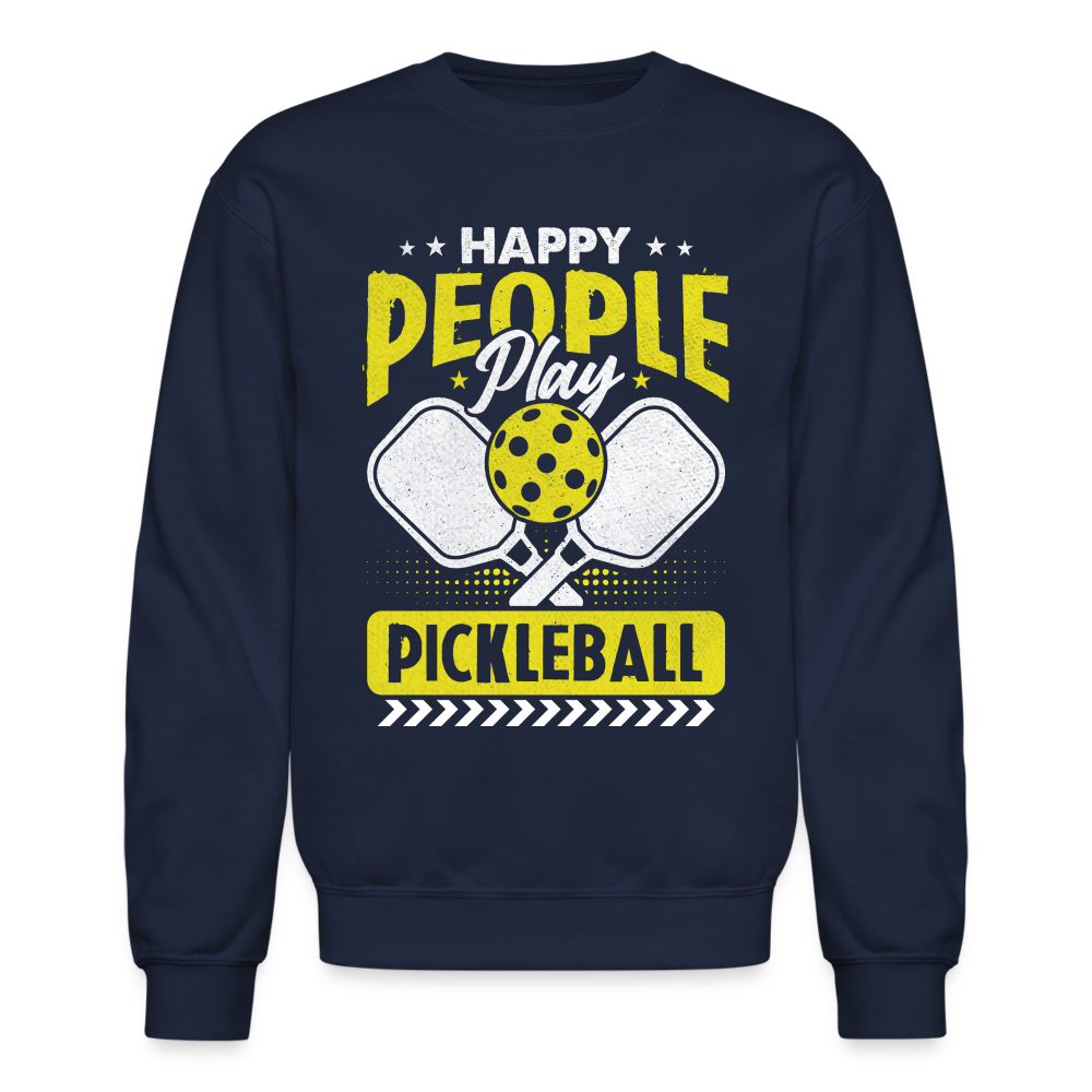 Happy People Play Pickleball Sweatshirt - navy