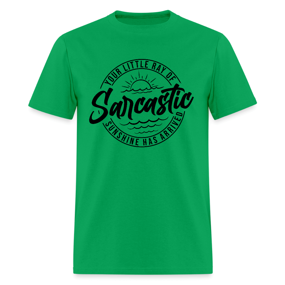 Sarcastic Ray of Sunshine Graphic T-Shirt - bright green