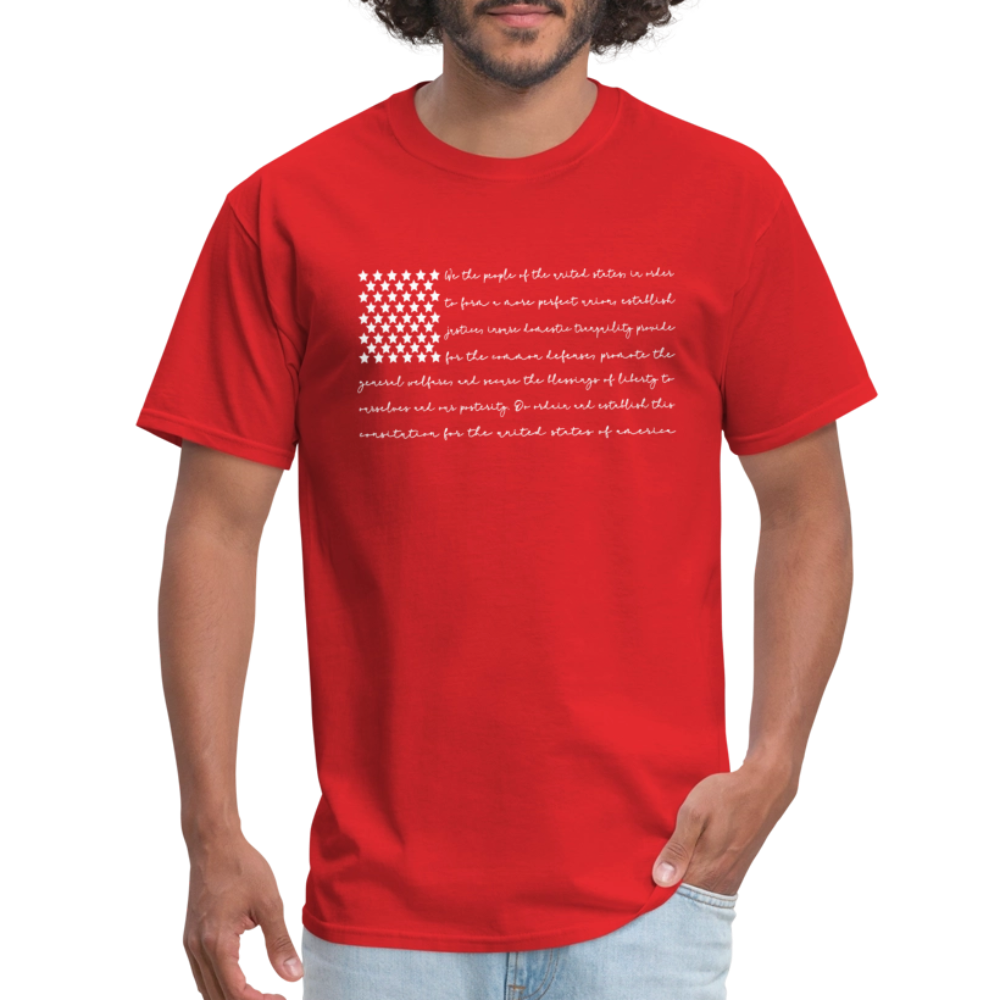 American Flag We The People Constitution T-Shirt – Freedom in Every Line Color: black
