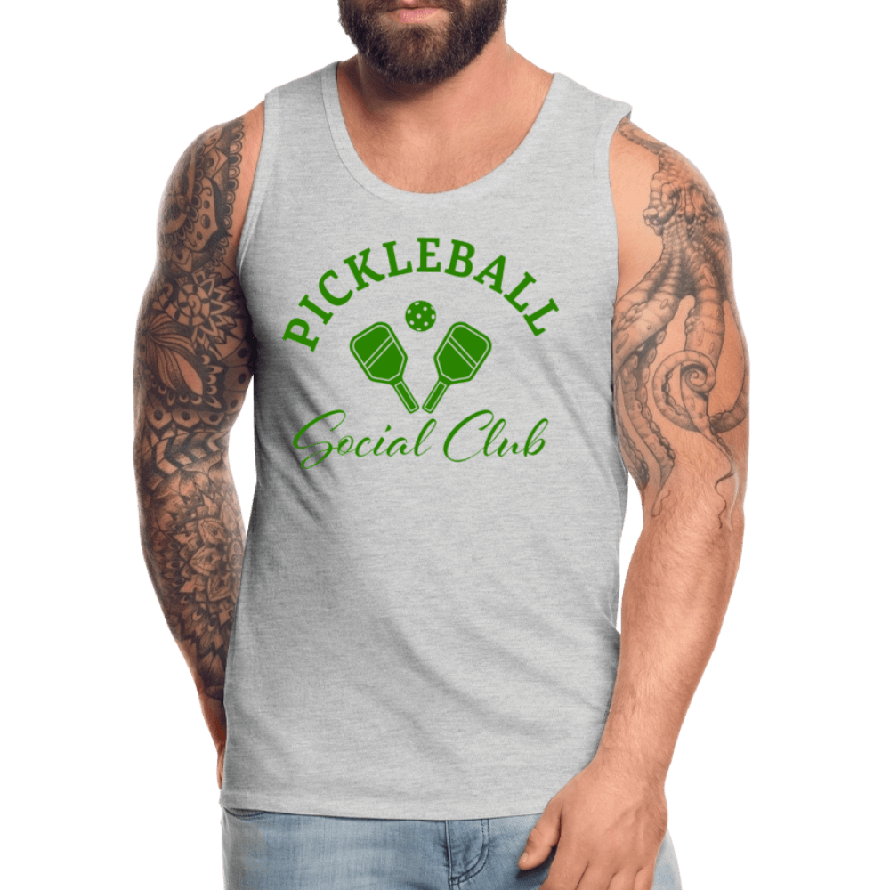 Pickleball Social Club Men’s Premium Tank Top Color: white