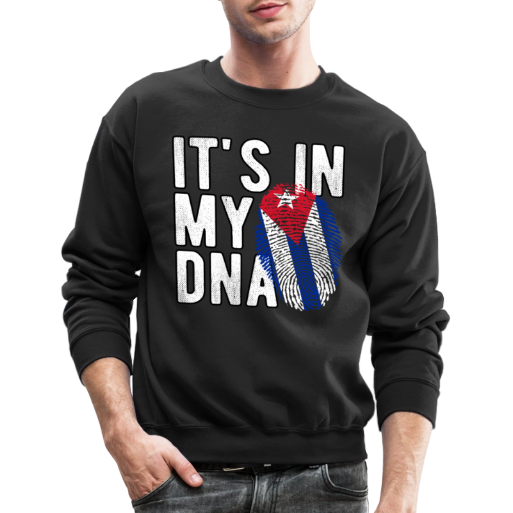 Cuban DNA Sweatshirt – Fingerprint Flag Design - black