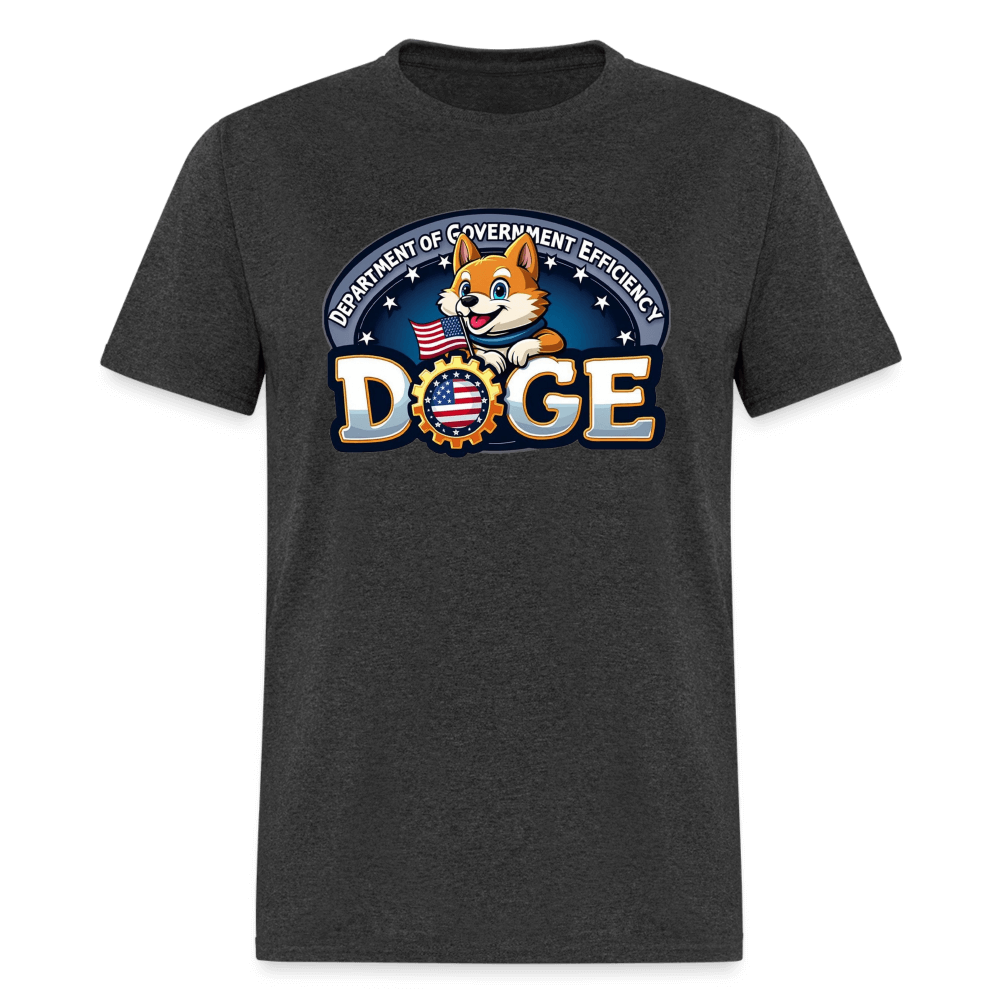 DOGE Logo (Dept of Government Efficiency) T-Shirt Color: heather black