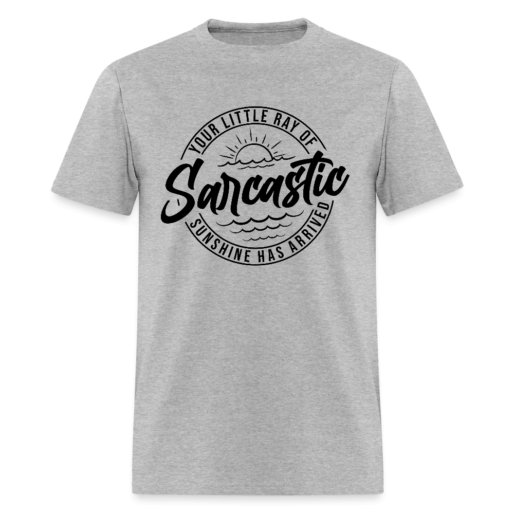 Sarcastic Ray of Sunshine Graphic T-Shirt - heather gray