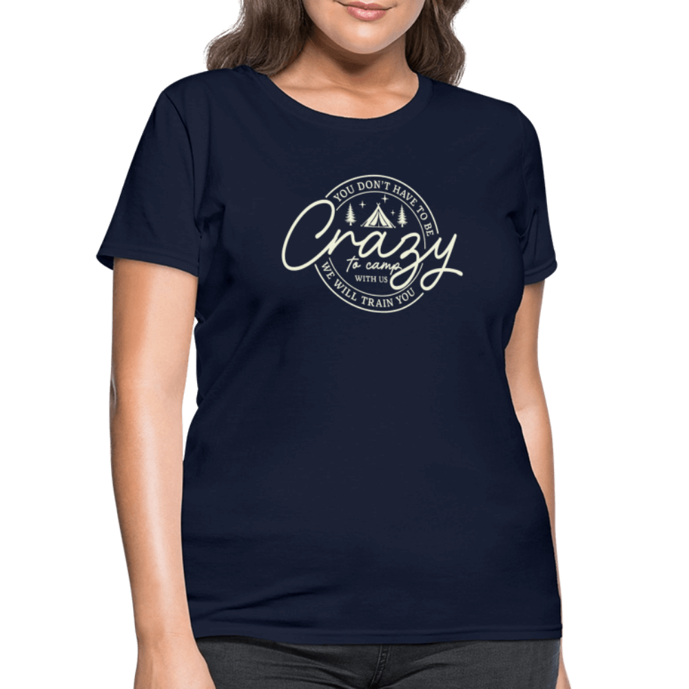 Crazy Camping Women's T-Shirt Color: black