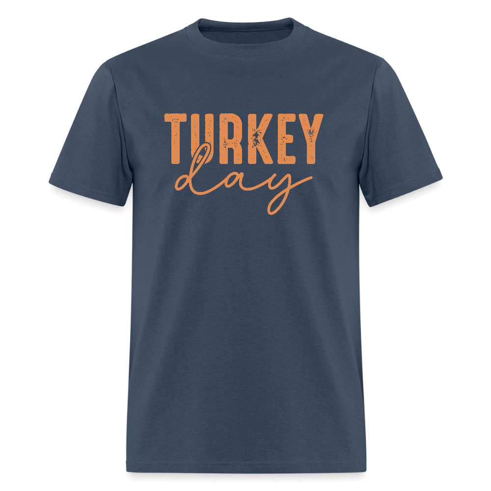 Turkey Day (Thanksgiving) T-Shirt Color: blue dusk