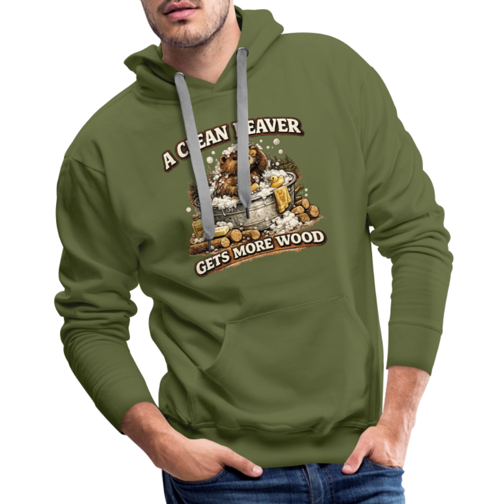 A Clean Beaver Gets More Wood Funny Adult Humor Hoodie Color: black