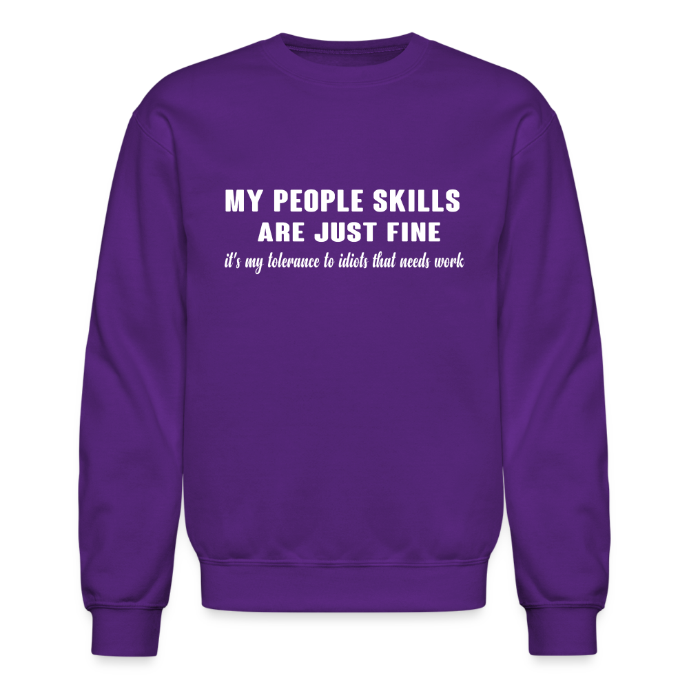 It's My Tolerance To Idiots That Needs Work Sweatshirt - purple