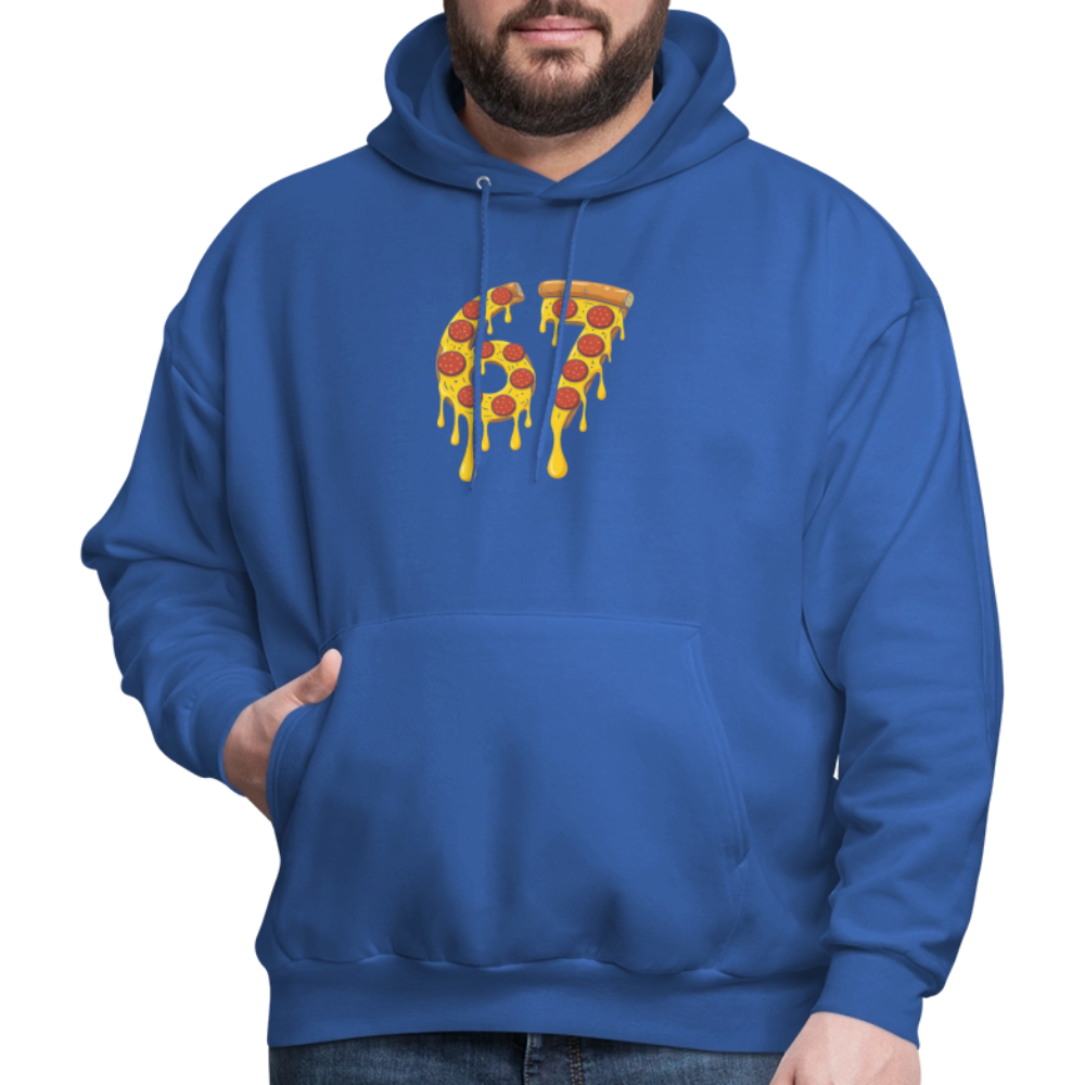 Six Seven 67 Pizza Hoodie - royal blue
