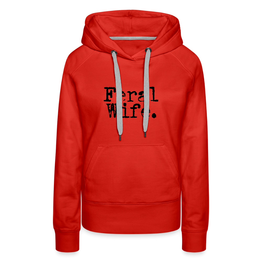 Feral Wife Women’s Premium Hoodie - red