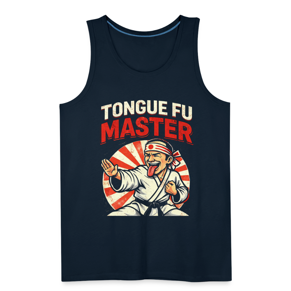 Tongue FU Master Tank Top Color: Black