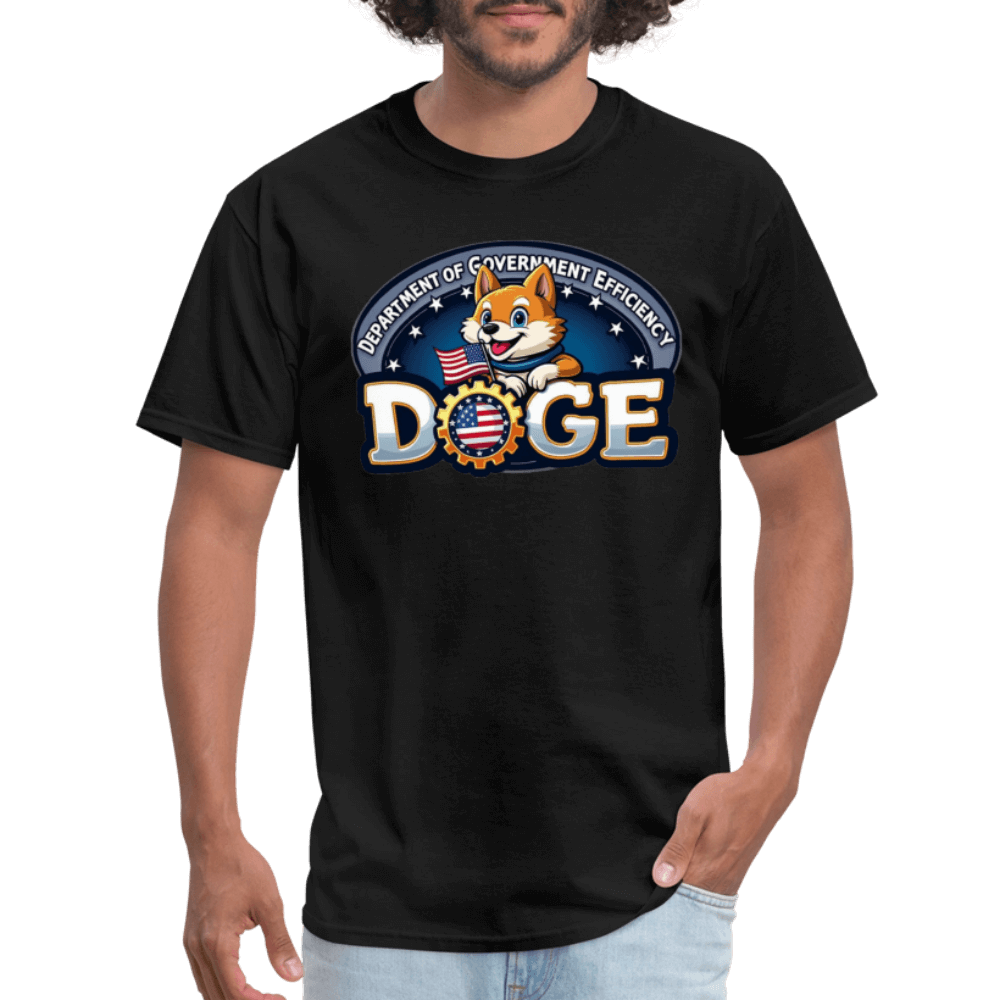 DOGE Logo (Dept of Government Efficiency) T-Shirt Color: white