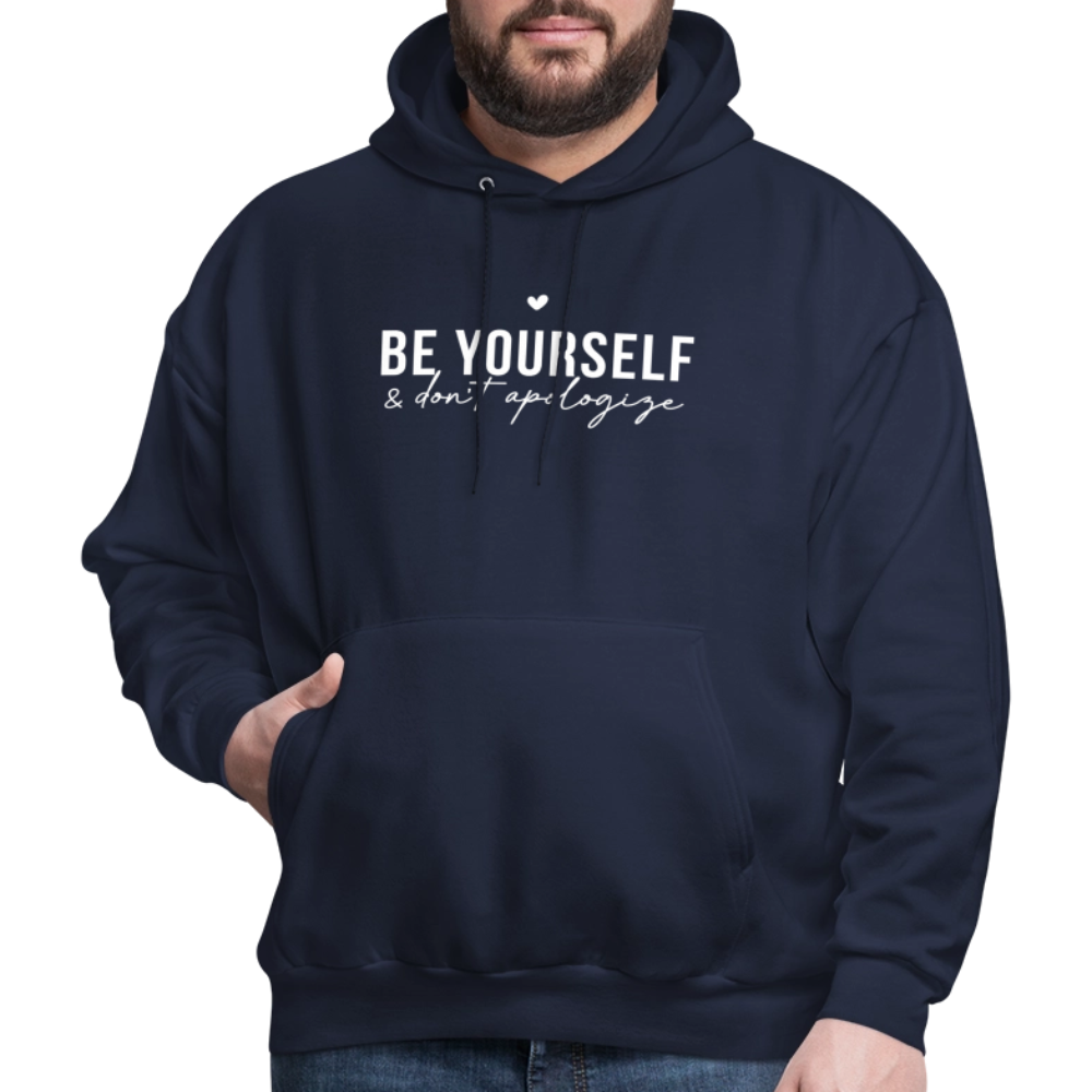 Be Yourself & Don't Apologize Hoodie - navy