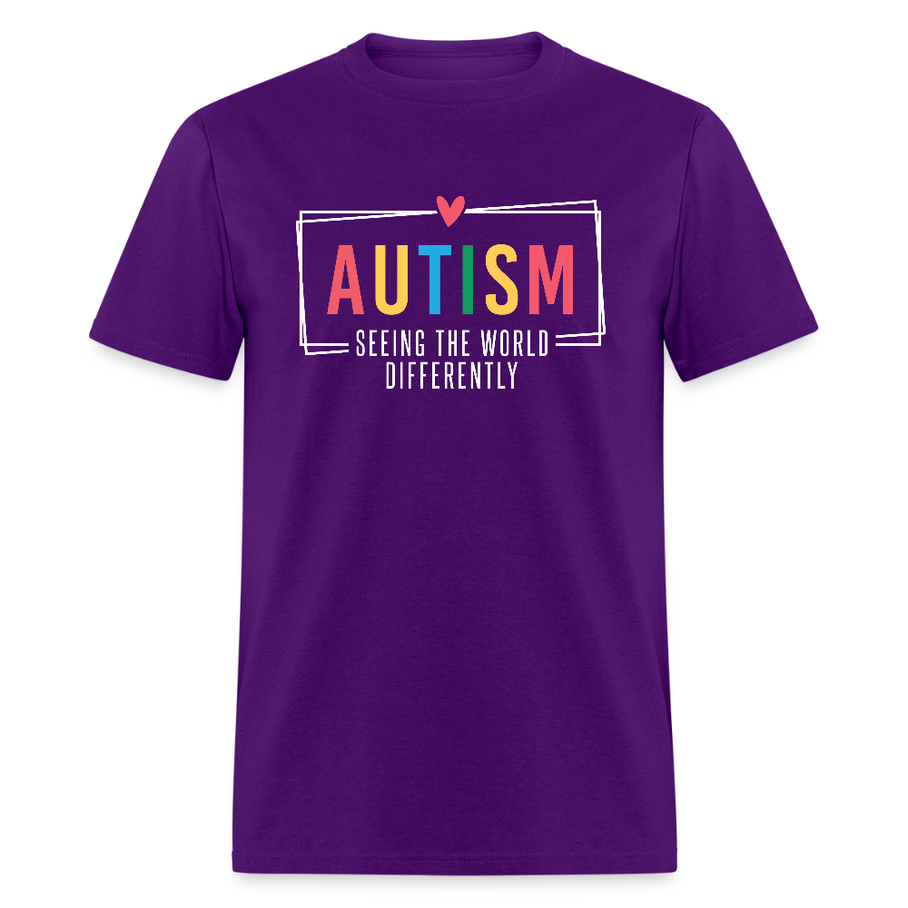 Autism - Seeing The World Differently T-Shirt - purple