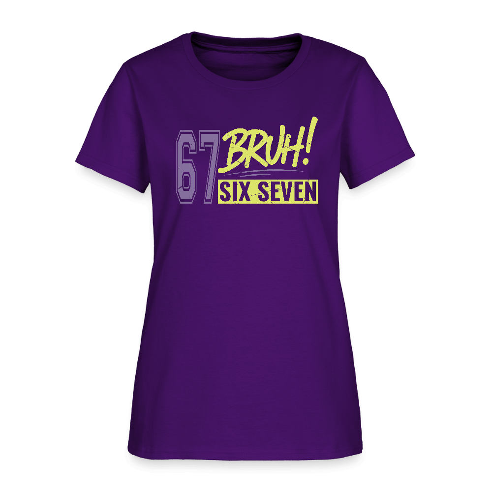 Six Seven Bruh 67 Women's T-Shirt Color: black