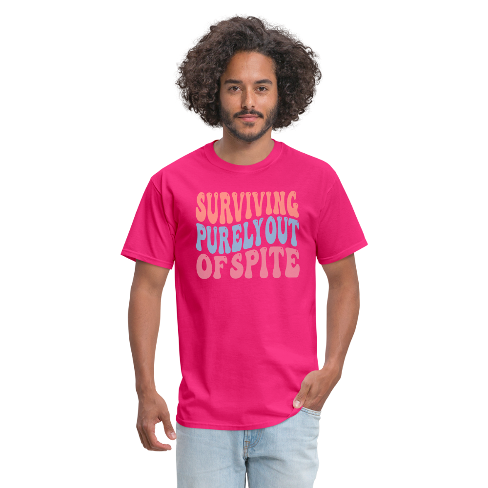 Surviving Purely Out Of Spite T-Shirt - fuchsia